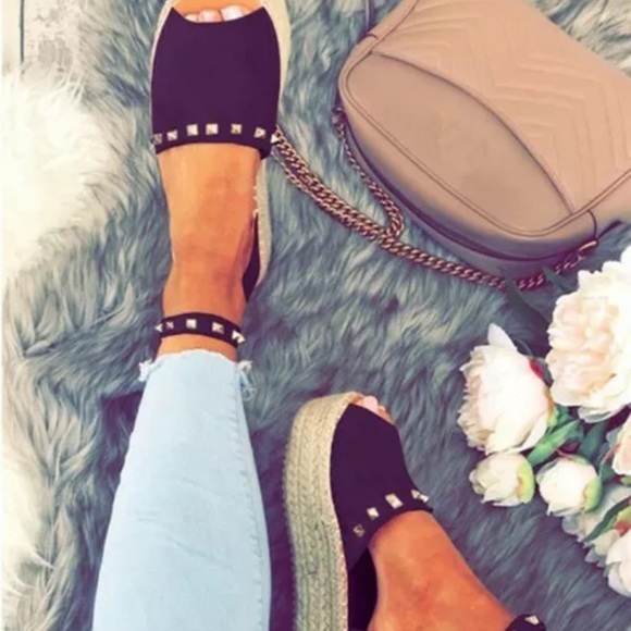 Shoes - Studded Espadrille sandal